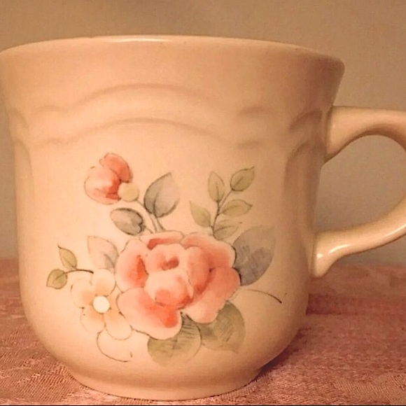 vintage rose mug